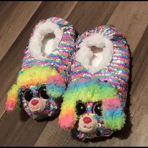 Girls TY Sequin Slippers